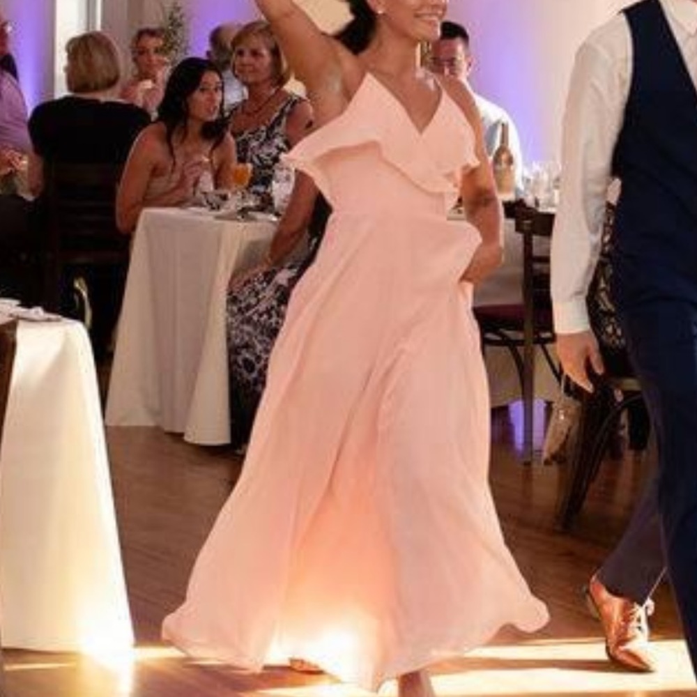 Blush bridesmaids dress
